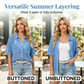 🌸 40% OFF NOW! 🌸Women Short Sleeve Knit Button Shirt Free Gift Necklace