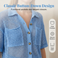🌸 40% OFF NOW! 🌸Women Short Sleeve Knit Button Shirt Free Gift Necklace