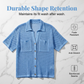 🌸 40% OFF NOW! 🌸Women Short Sleeve Knit Button Shirt Free Gift Necklace