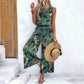 👗 50% OFF NOW!🌴 Printed Two-Piece Set – Sleeveless Top & Wide-Leg Pants – Resort Essential ✨