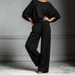 📢📢40% OFF !! ⏰Women's Two-Piece Loose Fit Top and Wide-Leg Pants Set