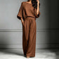 📢📢40% OFF !! ⏰Women's Two-Piece Loose Fit Top and Wide-Leg Pants Set