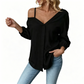 Women's Casual Off-Shoulder Button-Down Shirt