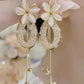 📢📢39% OFF !! ⏰Elegant Flower Tassel Dangle Earrings