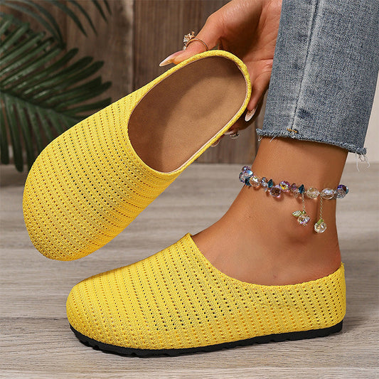 📢📢60% OFF !!⏰Women's Breathable Knit Slip-On Mules
