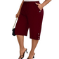 📢📢50% OFF !! ⏰Women's Casual Comfortable Elastic Waist Capri Pants