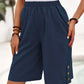 📢📢50% OFF !! ⏰Women's Casual Comfortable Elastic Waist Capri Pants