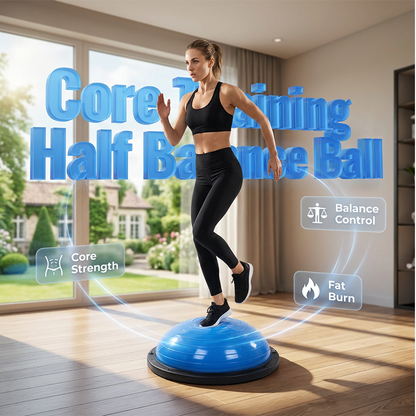 📢📢35% OFF !! ⏰Half Balance Ball Trainer with Resistance Band
