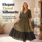 📢📢40% OFF !! ⏰ Bohemian Leopard Maxi Dress – V-Neck, Tiered, Flowy Resort Style
