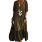 📢📢40% OFF !! ⏰ Bohemian Leopard Maxi Dress – V-Neck, Tiered, Flowy Resort Style