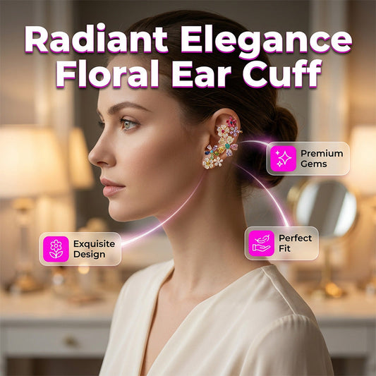 Women's Vibrant Floral Crawler Earrings