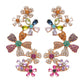 Women's Vibrant Floral Crawler Earrings