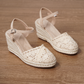 Women's Wedge Sandals Breathable Straw Woven Shoes