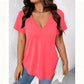 Women's Casual V-Neck Short Sleeve T-Shirt