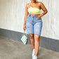 Women's Plus Size Distressed Denim Shorts