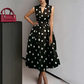 📢📢50% OFF !! ⏰Women's Polka Dot Sleeveless V-Neck Dress