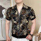 📢📢50% OFF !!⏰Men's Vintage Floral Print Zip-Up Top
