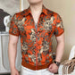 📢📢50% OFF !!⏰Men's Vintage Floral Print Zip-Up Top