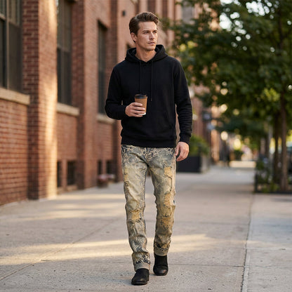 Men's Slim Fit Ripped Denim Jeans