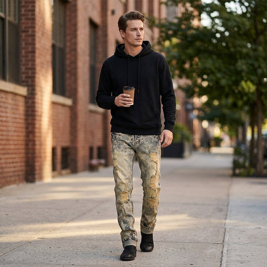 Men's Slim Fit Ripped Denim Jeans