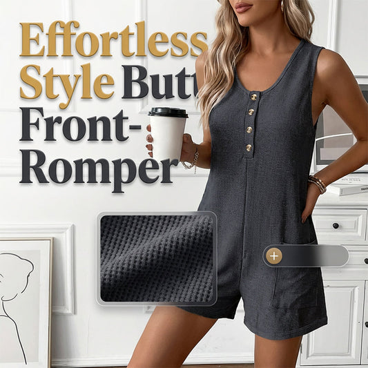 ✨ Women's Sleeveless Button-Front Romper – Chic, Breezy & Effortless Style! | Flattering Fit, Perfect for Summer 🌴☀️
