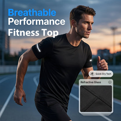 📢📢40% OFF !! ⏰Men Sports Training Tee Breathable Fitness Top