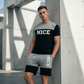 Men's Color-Block Tee and Shorts Set