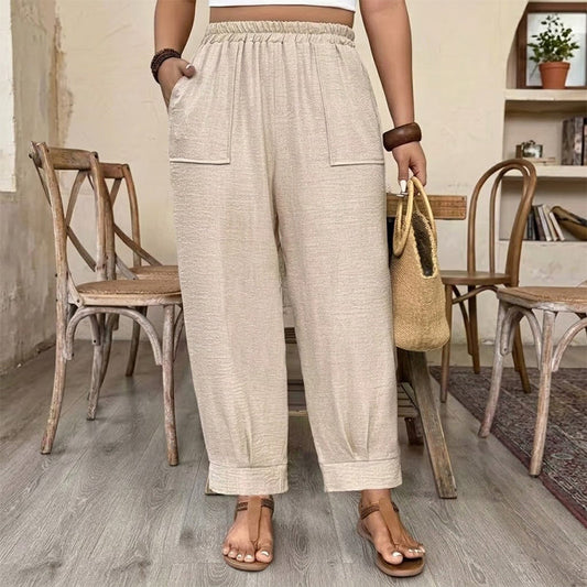 📢📢50% OFF !!⏰Women's Relaxed Fit Cuffed Ankle Pants