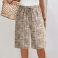 Women’s Retro Printed Wide Leg Shorts