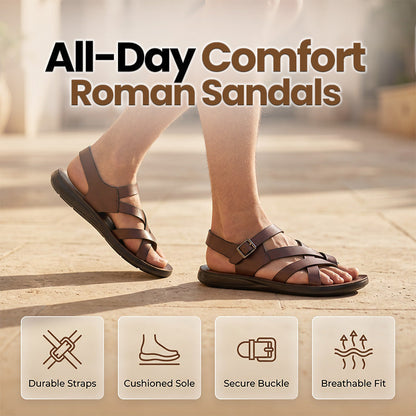 Men Roman Sandals Summer Casual Soft Sole Beach Shoes