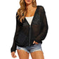 🌸☀️ 2026 Women's Open-Knit Zip-Up Cardigan | Lightweight Hollow-Out Long Sleeve Sweater for Spring & Summer
