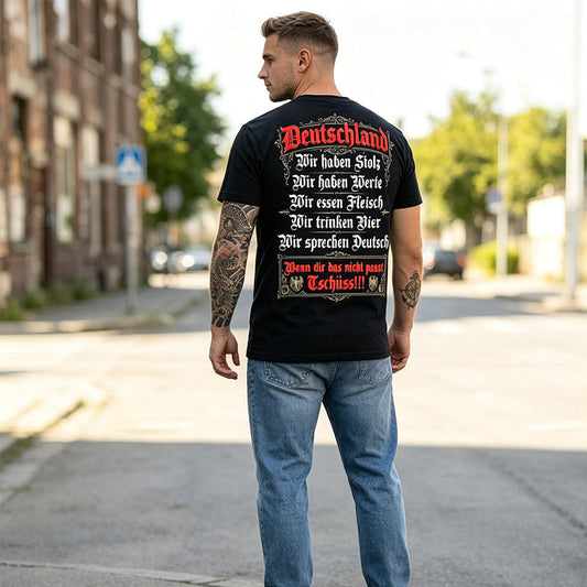 📢50% OFF !!⏰Deutschland Heritage Printed Short Sleeve Crew Neck T-Shirt for Men