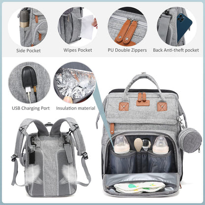 📢📢50% OFF !! ⏰ Foldable Diaper Bag with Changing Station