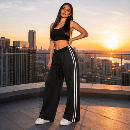 🌸 50% OFF NOW! 🌸Women's  Chic Striped Drawstring Track Pants