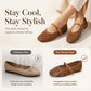 Women's Woven Ballet Flats Hollow Out Breathable Mary Jane Shoes