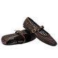 Women's Woven Ballet Flats Hollow Out Breathable Mary Jane Shoes