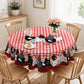 📢📢40% OFF !! ⏰Red Plaid Rooster Tablecloth