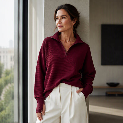 📢📢50% OFF !!⏰Women's Quarter Zip Pullover Sweater