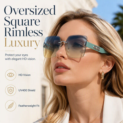 📢📢50% OFF !! ⏰Rimless Square Sunglasses