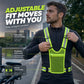 High Visibility Reflective Vest Adjustable Safety Running Gear with Pocket
