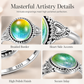 📢50% OFF !!⏰Vintage Oval Temperature Color Changing Mood Ring with Heart Accents