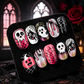 📢📢50% OFF !!⏰ 30Pcs 🎃Halloween Press-On Nail Set