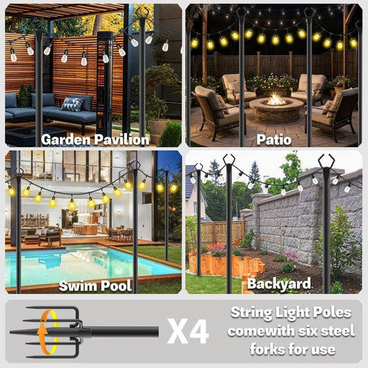 📢📢50% OFF !!⏰Outdoor String Light Pole