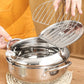 📢📢40% OFF !! ⏰ 304 Stainless Steel Japanese Tempura Fryer Pot – Mini Deep Frying Pan with Thermometer & Oil Drain Rack