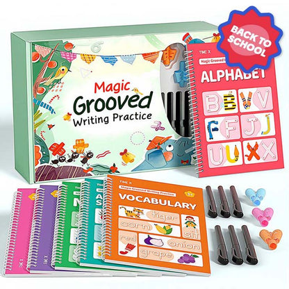 📢📢50% OFF !! ⏰Magic Grooved Copybook Writing Practice Set