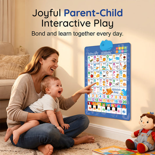 📢📢40% OFF !! ⏰ Bilingual Talking Alphabet Wall Chart – English & Spanish Letters, Interactive Audio Play & Mini Piano – Durable PVC Early Education for Toddlers 📚