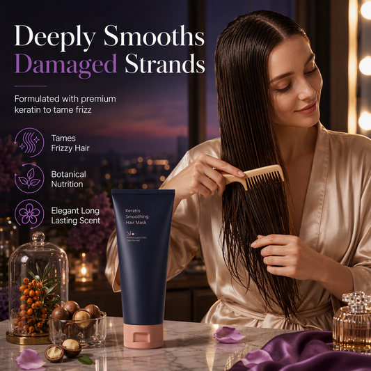 📢📢BUY 2 GET 1 FREE !! ⏰Keratin Smoothing Hair Mask 320ml Nourishing and Repairing Treatment for Dry Frizzy and Damaged Hair