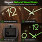⏳Time-Limited Special⏰12 Inch Silent Wooden Wall Clock Luminous Glow in the Dark MDF Wood Grain Clock
