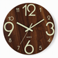 ⏳Time-Limited Special⏰12 Inch Silent Wooden Wall Clock Luminous Glow in the Dark MDF Wood Grain Clock