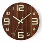 ⏳Time-Limited Special⏰12 Inch Silent Wooden Wall Clock Luminous Glow in the Dark MDF Wood Grain Clock